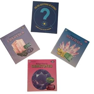 Lot of 4 Children Book,The Big Questions In Science/ Gemstones/Crystals/Mineral